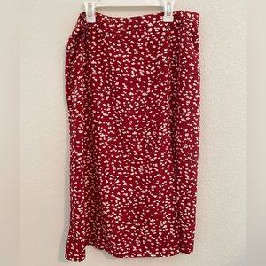 Floerns Boho Floral High Waist Split A Line Midi Skirt